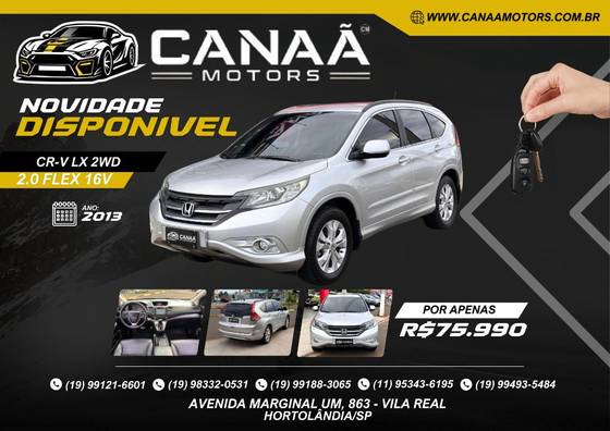 HONDA CRV 2.0 LX 4X2 16V FLEX 4P AUTOMÁTICO